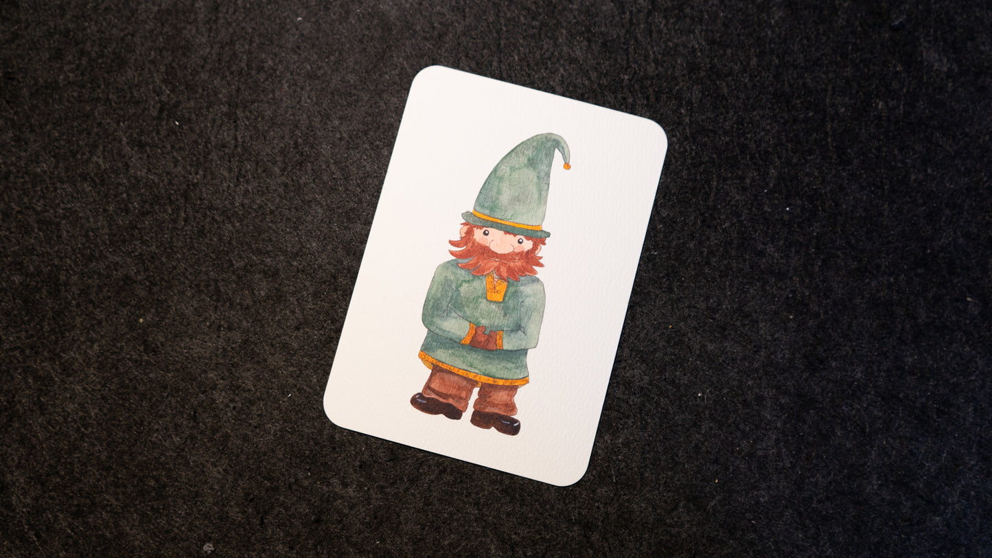 Postkartenset mit urigen Waldzwergen
