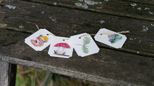 Geschenkanhänger im Natur Design (Set mit 4)