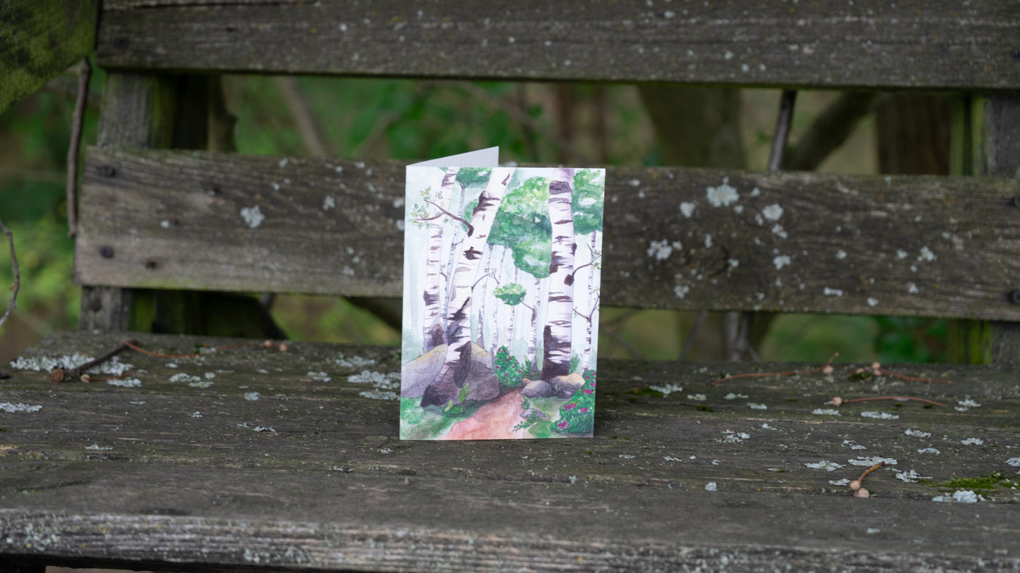 Birkenwald (Grußkarte in A6)